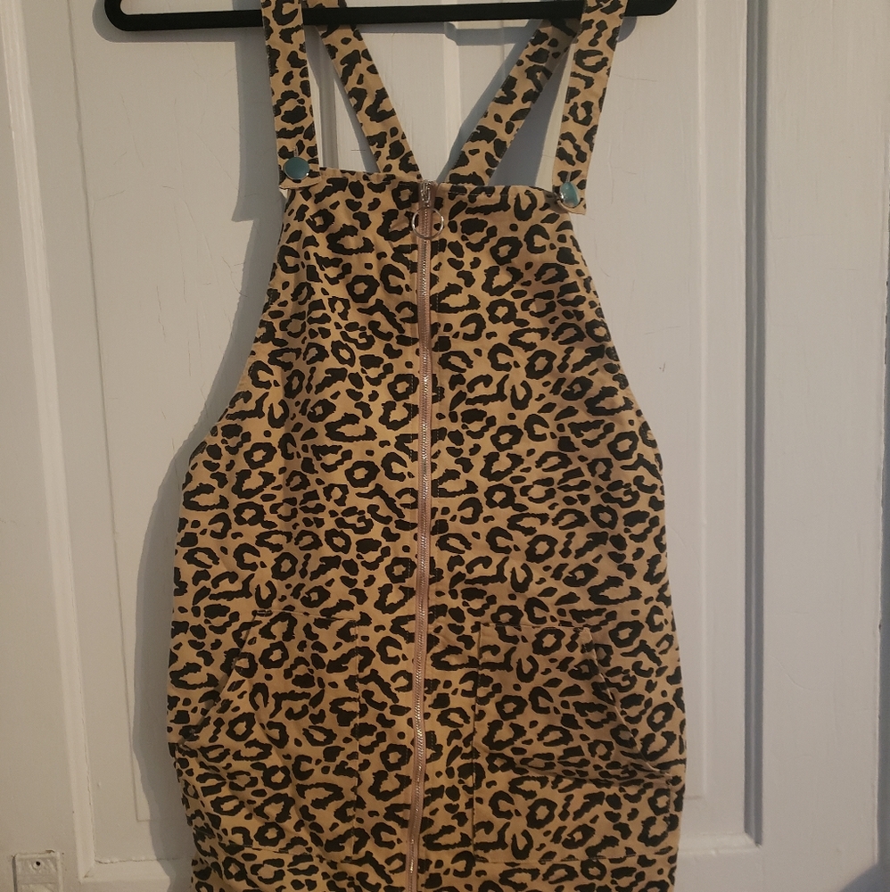 Leopard bib dress